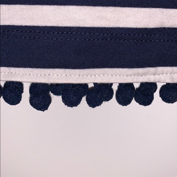 J. Crew Stripe T Shirt With Pom Pom - Picture 3 of 8